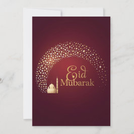 Festividades Cartão Elegante Personalizado de Eid Mubarak