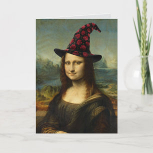 Festividades Cartão engraçado de Halloween da Mona Lisa