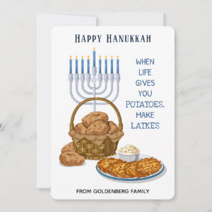 Festividades Cartão engraçado de Hanukkah com humor de batata