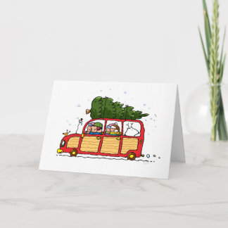 Festividades Cartão Escolhido da Árvore de Natal da Família!