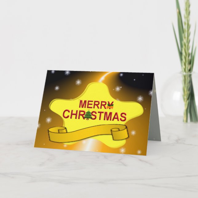 Festividades Cartão Estrela de Natal (Frente)