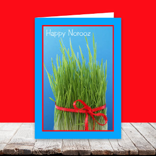 Festividades Cartão Feliz Ano Novo Persa Norooz -- Grama de Tri