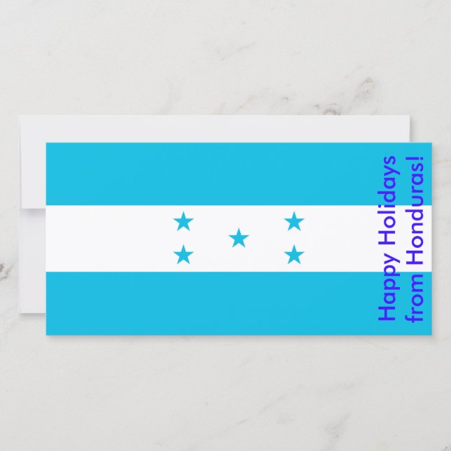 Festividades Cartão Feliz de Férias com bandeira de Honduras (Frente)