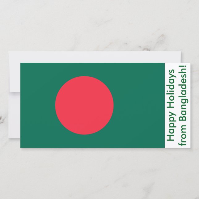 Festividades Cartão Feliz de Férias de Bangladesh (Frente)