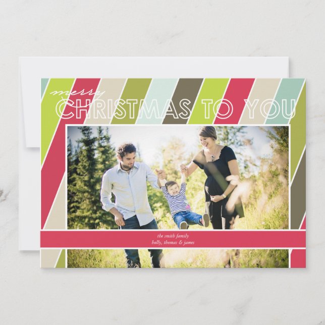 Festividades Cartão Feliz de Natal (Frente)