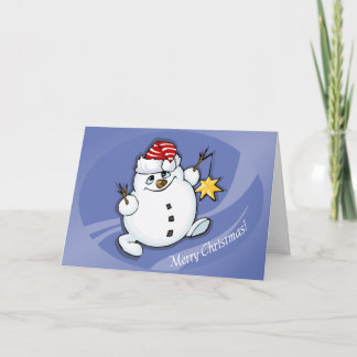 Festividades Cartão Feliz de Natal Snowman