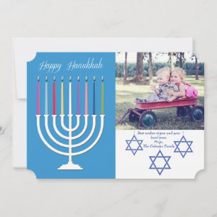 Festividades Cartão feliz do feriado da foto de Hanukkah