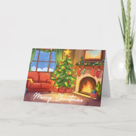 Festividades Cartão Feliz Natal | Cartão de Férias em Aquarela
