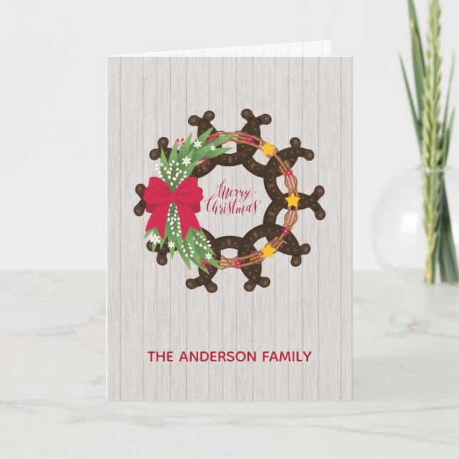 Festividades Cartão Feriado de Feriado de Férias de Natal em Fe (Frente)