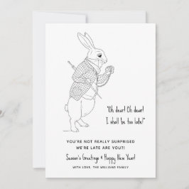 Festividades Cartão Feriado Engraçado de Feliz ano novo Atrasad