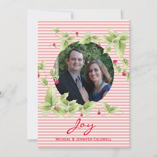 Festividades Cartão Festivo de Férias e Berries (Frente)