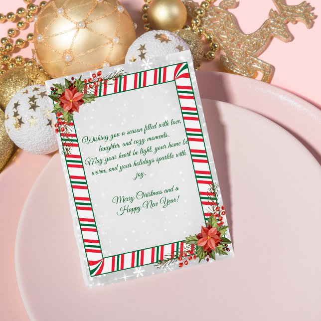 Festividades Cartão Festivo de Saudação de Natal Elegante (Criador carregado)