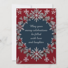 Festividades Cartão Festivo de Vestígio de Natal
