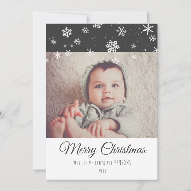 Festividades Cartão Festivo Moderno de Natal Feliz (Frente)