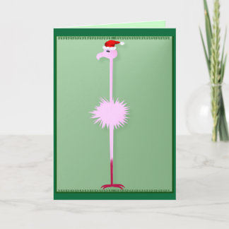 Festividades Cartão Flamingo 3 de Natal rosa