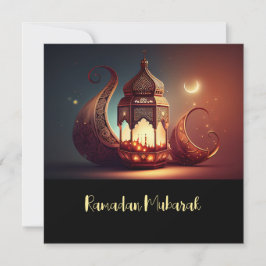 Festividades Cartão Flat de Férias Ramadan Mubarak