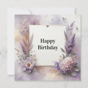 Festividades cartão floral de feliz aniversário