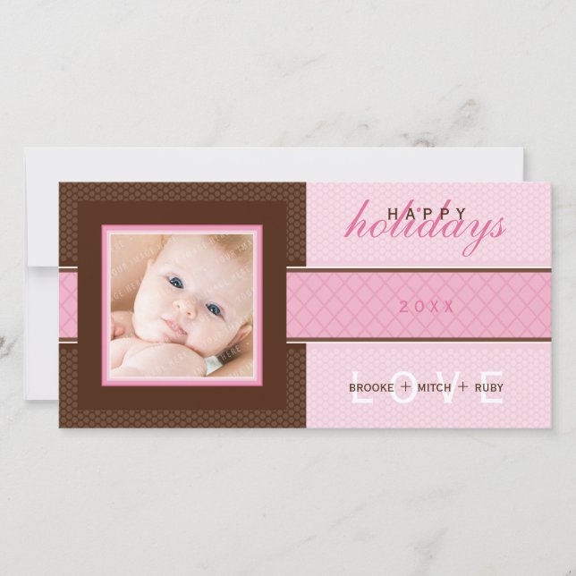 Festividades CARTÃO FOTOGRÁFICO DE FÉRIAS COM ESTILO :: doçura  (Frente)