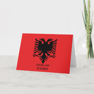 Festividades Cartão horizontal personalizável de bandeira alban