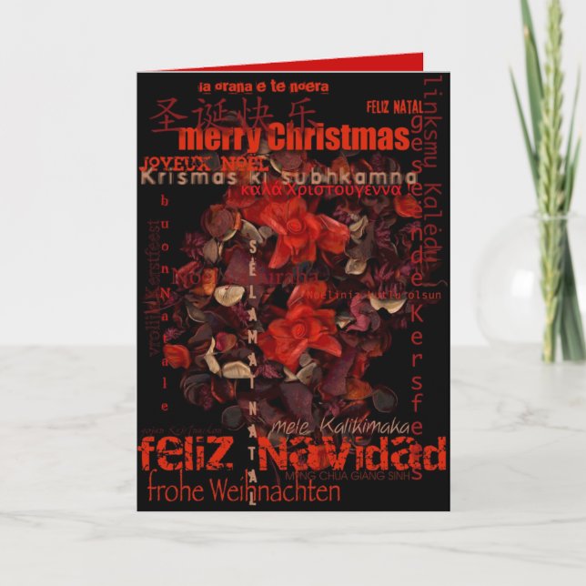 Festividades Cartão Internacional de Saudações do Potpourri Wor (Frente)