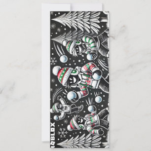 Festividades Cartão Legal de Natal para Meninos da Robloxo