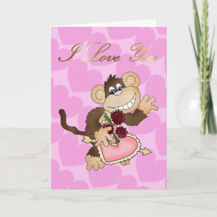Festividades Cartão Macaco de Amor