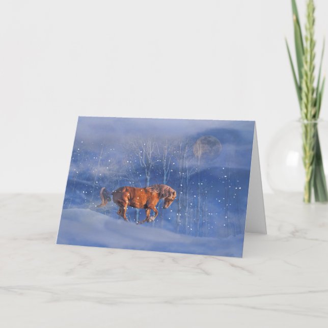 Festividades Cartão mágico de Natal e Feriado de Neve (Frente)