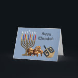 Festividades Cartão Menorah Dreidel1 de Chanukah do Dachshund<br><div class="desc">Recordar a família e os amigos durante a estação de Chanukah é uma maneira maravilhosa de permanecer em contacto com as pessoas que você ama e se importa aproximadamente. Eu criei estes cartões de Chanukah do cão com amor e o cuidado e eu somos certos que qualquer um que ama...</div>