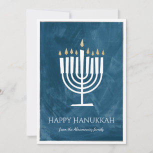 Festividades Cartão moderno de Menorah Hanukkah com suporte da