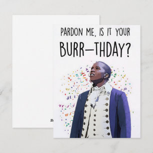 Festividades Cartão Musical de Aniversário do Aaron Burr Burr-t