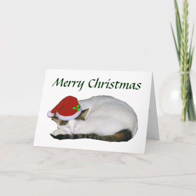 Festividades Cartão Nap de Cat Natal (Frente)
