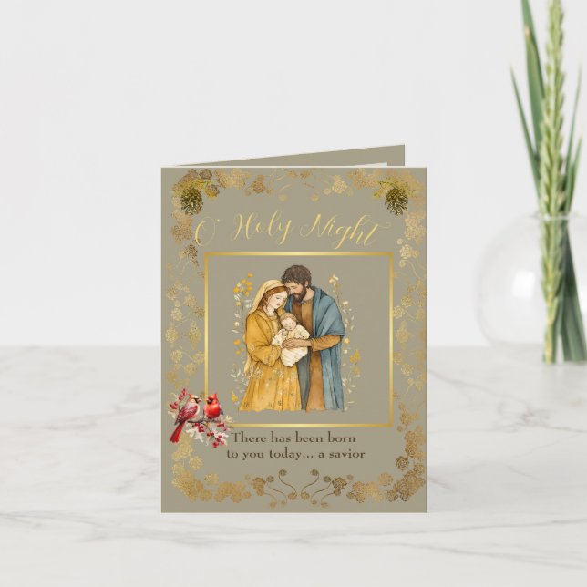 Festividades Cartão Natal De Natividade Folheto De Férias (Frente)