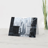 Cartão NYC preto e branco personalizado de Nova Io