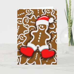 Festividades Cartão Papai Noel de Pão Natal