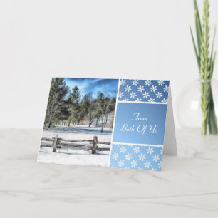 Festividades Cartão Personalizado Com Linda Cena de Inverno
