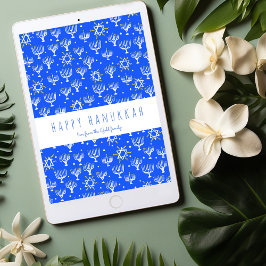 Festividades Cartão Personalizado De Árvore Feliz Hanukkah Meno