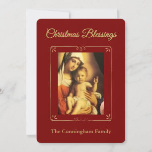 Festividades Cartão Personalizado de Bênção Religiosa de Natal