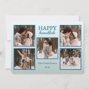 Festividades Cartão Personalizado de Feliz Hanukkah com Fotos