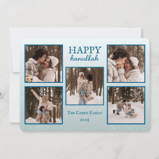 Festividades Cartão Personalizado de Feliz Hanukkah com Fotos