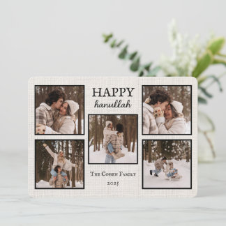 Festividades Cartão Personalizado de Feliz Hanukkah com Fotos