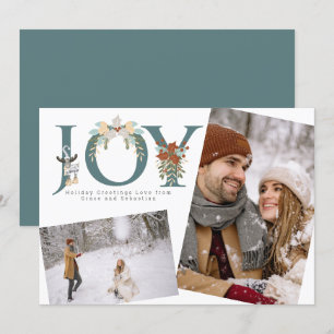 Festividades Cartão Personalizado de Foto de Joy Feriado