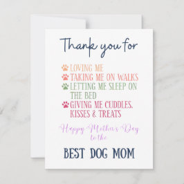 Festividades Cartão Personalizado de Mãe de Cachorro