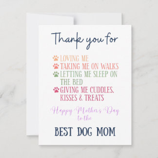 Festividades Cartão Personalizado de Mãe de Cachorro