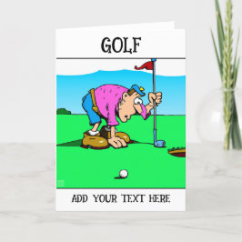 Festividades Cartão Personalizado de Saudação de Golf