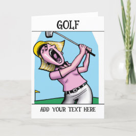 Festividades Cartão Personalizado de Saudação de Golf