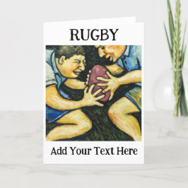 Festividades Cartão Personalizado de Saudação de Rugby