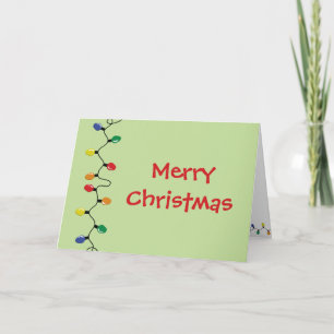 Festividades Cartão Personalizável de Luzes de Natal Feliz