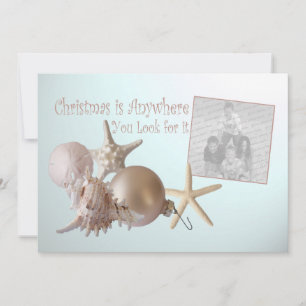Festividades Cartão Plana de Fotografia de Natal do Oceano