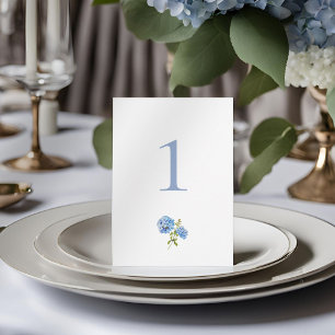Festividades Cartão Plano de Casamento de Mesa Dusty Blue Hydra