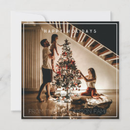 Festividades Cartão plano de fotos de feriados felizes ao quadr